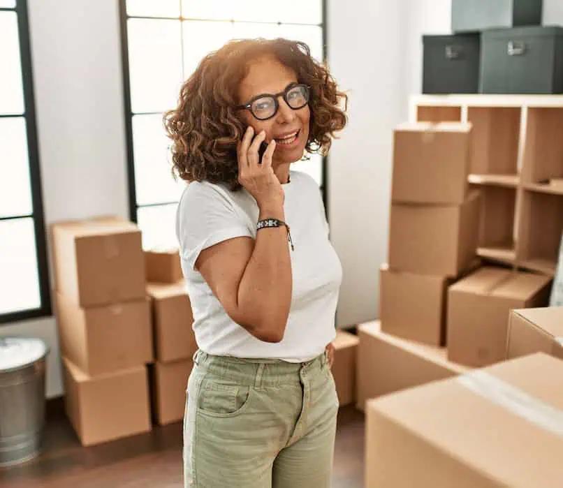 Woman talking on the phone