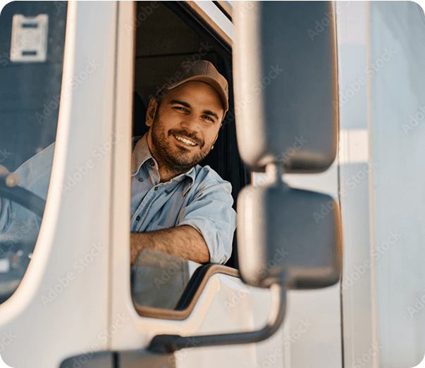 Driver driving the truck